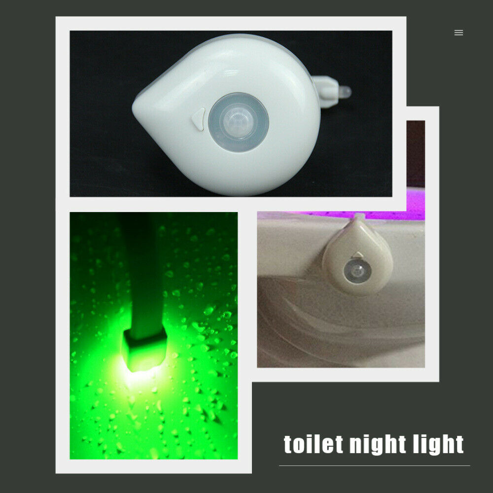 1pc LED Toilet Light Intelligent Lamp Toilet Night Light Night Lamp for Bathroom - Fresh Stock Dated February 2026