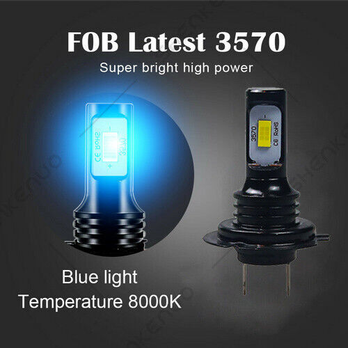 For Kawasaki ZX10r 04 05 2004-2005 - 2X 8000K Headlights LED H7 Bulbs Lights HKL - Fresh Stock Dated March 2026