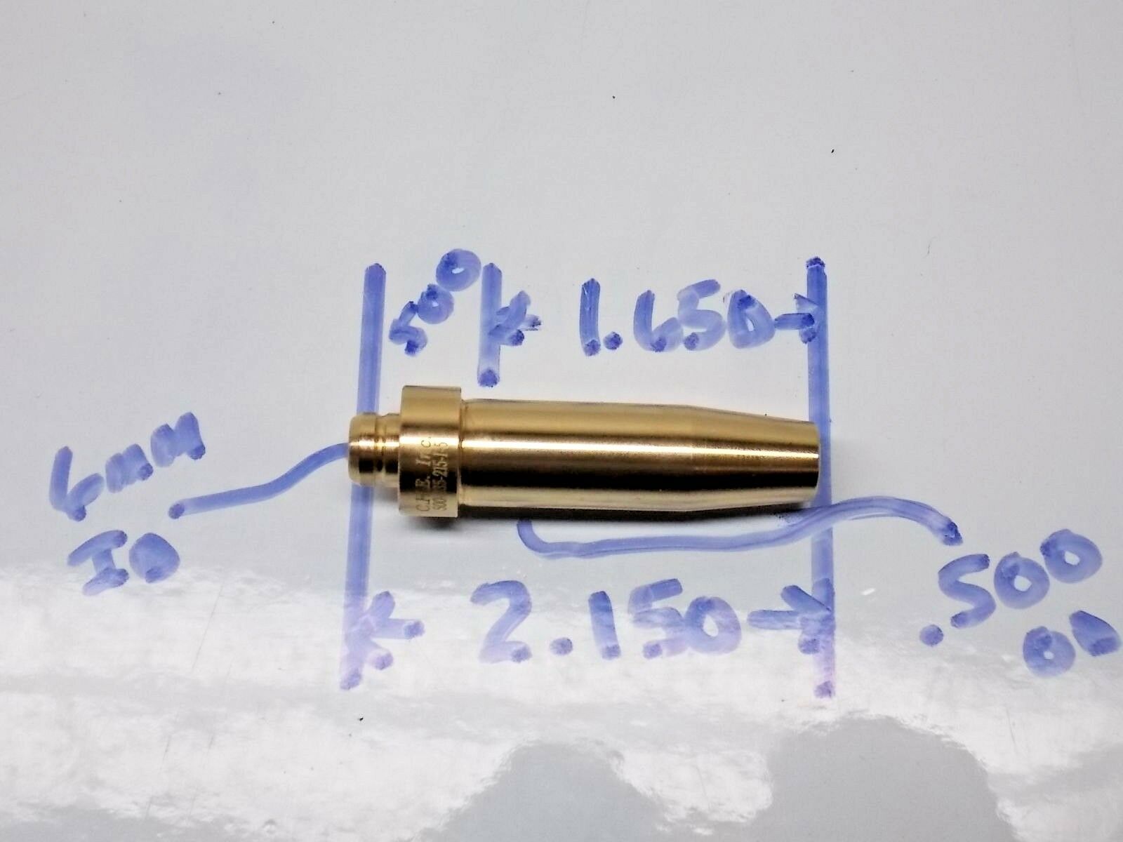 8 NEW 6mm CHE BRONZE .500 x 2.150 VALVE GUIDES RACE ROUSH DART IMSA 062617-79 - Fresh Stock Dated February 2026