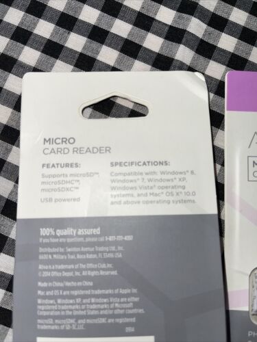 2 ATIVA Micro Card Readers Easily Transfer Photos Video From Phone To Computer - Fresh Stock Dated February 2026