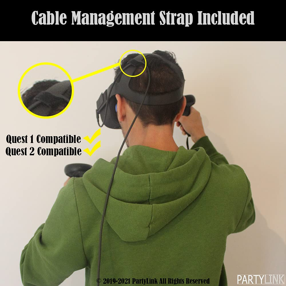 PartyLink 16ft(5m) USB 3.0 Type-C to Type-A Cable | Oculus Quest & Quest2... - Fresh Stock Dated February 2026