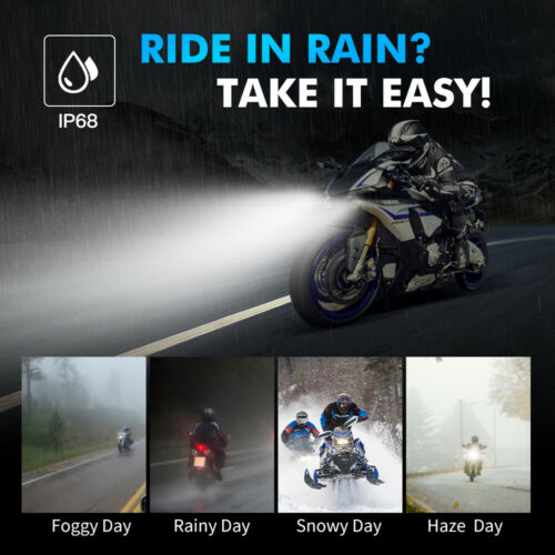 2x Motorcycle Low Beam Bulb For Suzuki GSXR600 GSXR750 GSXR1000 H7 LED Headlight - Fresh Stock Dated February 2026