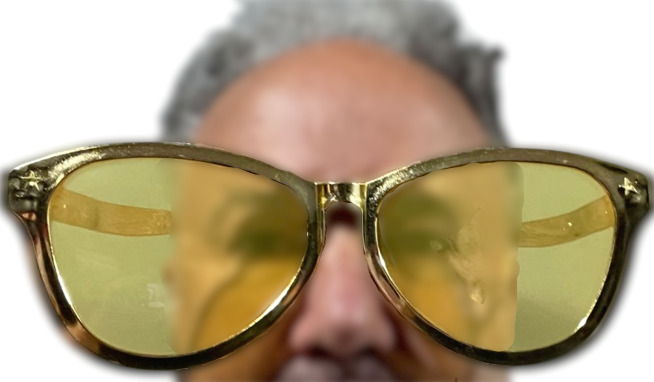 JUMBO GOLD EYE FRAME GLASSES BIG Lenses Clown Elvis Funny Giant Joke Sunglasses - Fresh Stock Dated February 2026