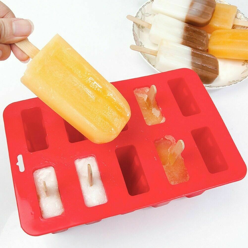 Large Popsicle Molds Food Grade Silicone Frozen Juice Ice Cream Pop Maker Mold - Fresh Stock Dated December 2025