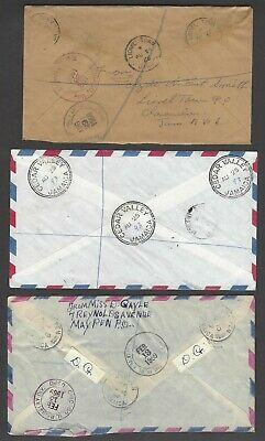Jamaica registered covers with ms registration labels from diff small POs (8) - Fresh Stock Dated February 2026