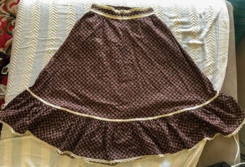 Vintage Gunne Sax Brown Skirt, Size 9 - Fresh Stock Dated February 2026