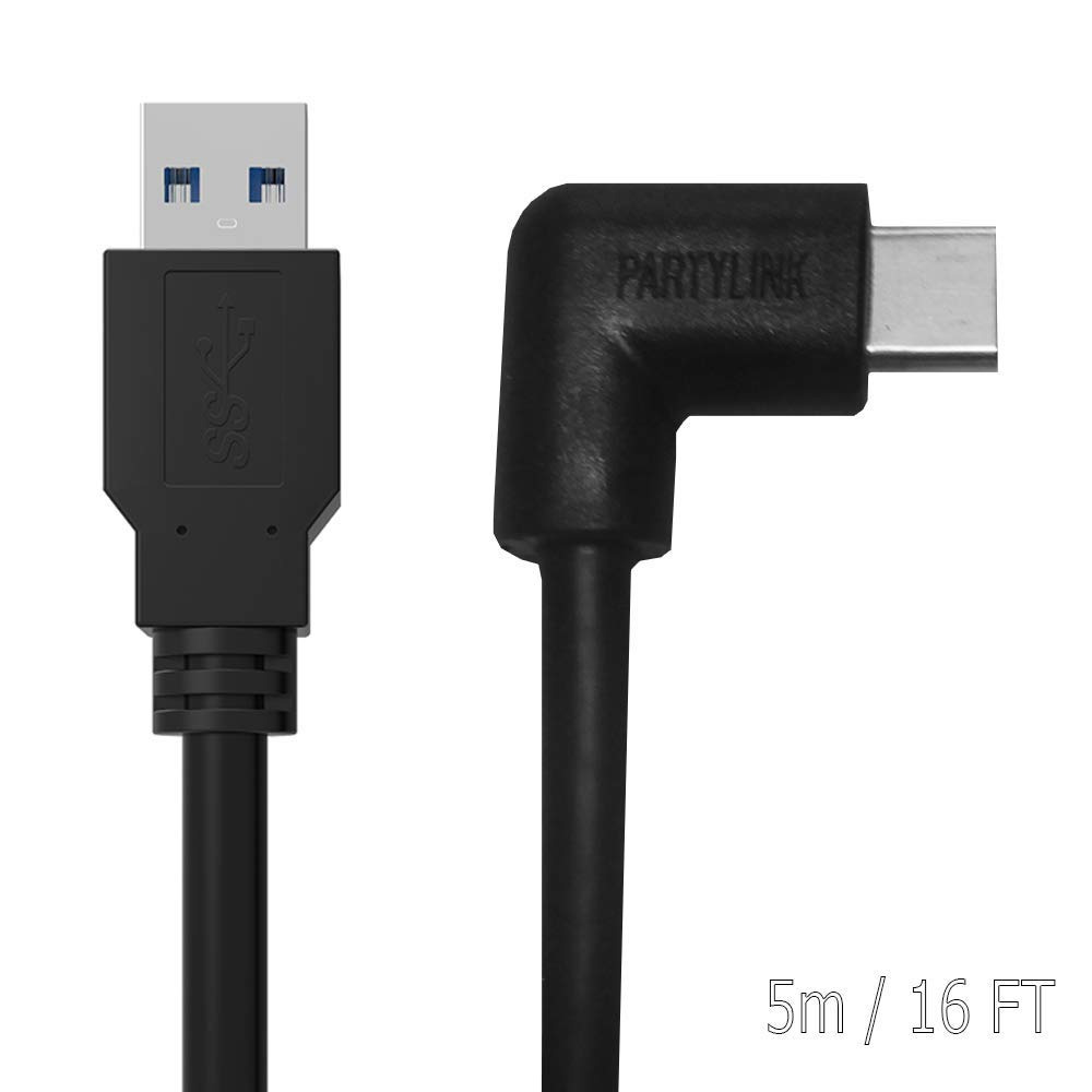 PartyLink 16ft(5m) USB 3.0 Type-C to Type-A Cable | Oculus Quest & Quest2... - Fresh Stock Dated February 2026