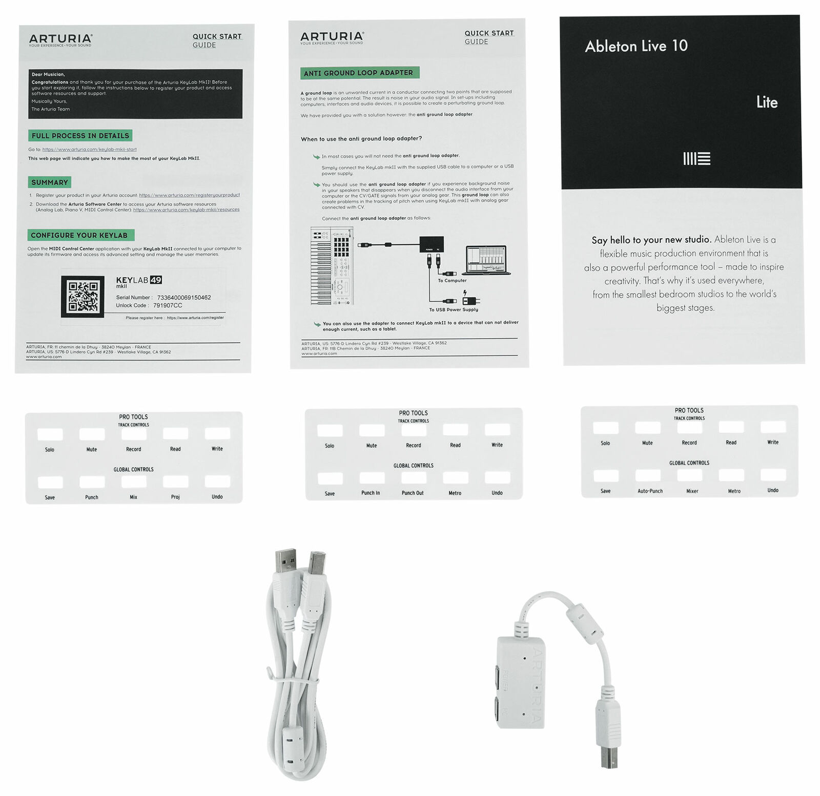 Arturia KeyLab 49 MkII 49-Key Studio Recording Keyboard Controller in White - Fresh Stock Dated February 2026