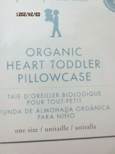 Pottery Barn Kid HEART TODDLER Pillowcase PINK  HEARTS white  nip - Fresh Stock Dated December 2025