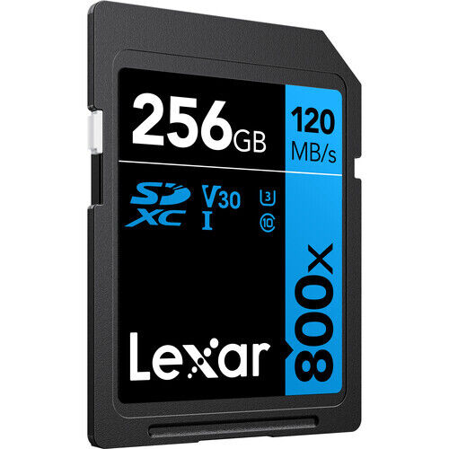 Lexar 256GB High-Performance 800x UHS-I SDHC Memory Card (BLUE Series) - Fresh Stock Dated February 2026
