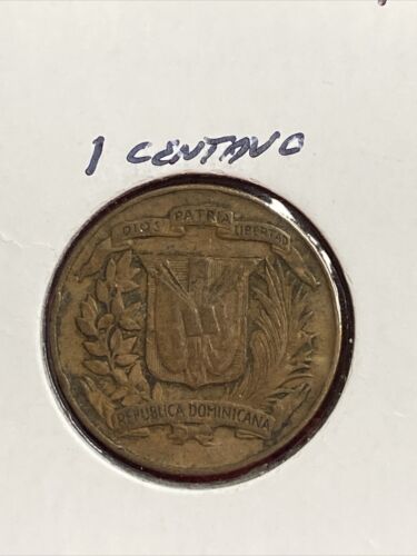 1942 Dominican Republic 1 Centavo coin - Fresh Stock Dated February 2026