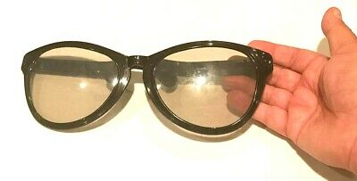 JUMBO BLACK EYE FRAME GLASSES BIG Lenses Clown Nerd Funny Giant Joke Sunglasses - Fresh Stock Dated December 2025