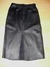 Vintage 1980`s Black Leather Mid Calf Length Straight Cut Skirt - Fresh Stock Dated February 2026
