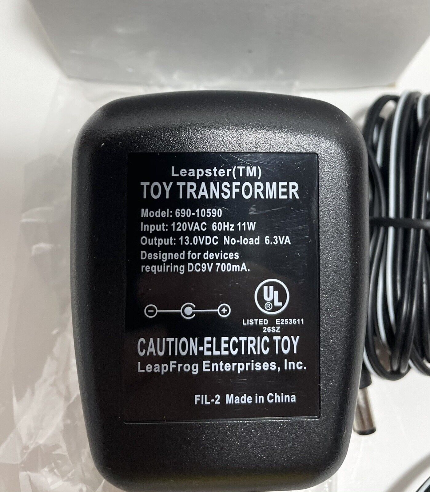 Leapster Leapfrog 690-10590 Toy Transformer AC Adapter Charger Output 13V - Fresh Stock Dated February 2026