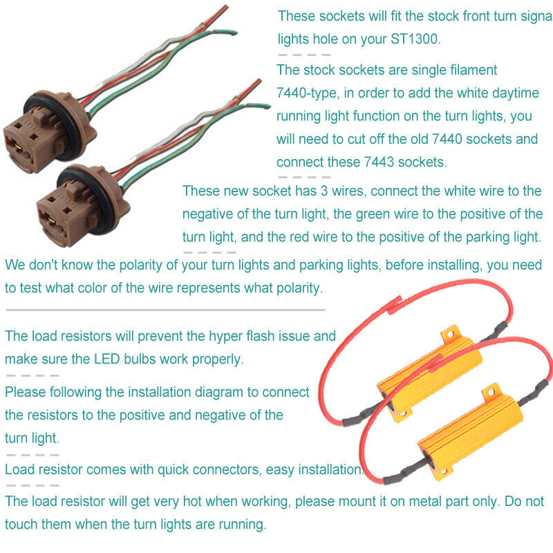 Switchback LED for 2002-2014 Honda ST1300 Turn Signals w/ Daytime Running Lights - Fresh Stock Dated February 2026
