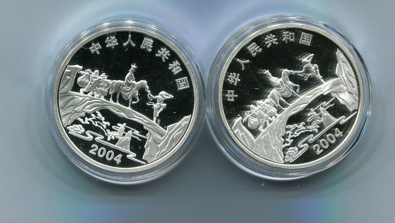 China 2004 Classical Literary Works Pilgrimge to West Colour Silver Coins 2x1oz - Fresh Stock Dated February 2026
