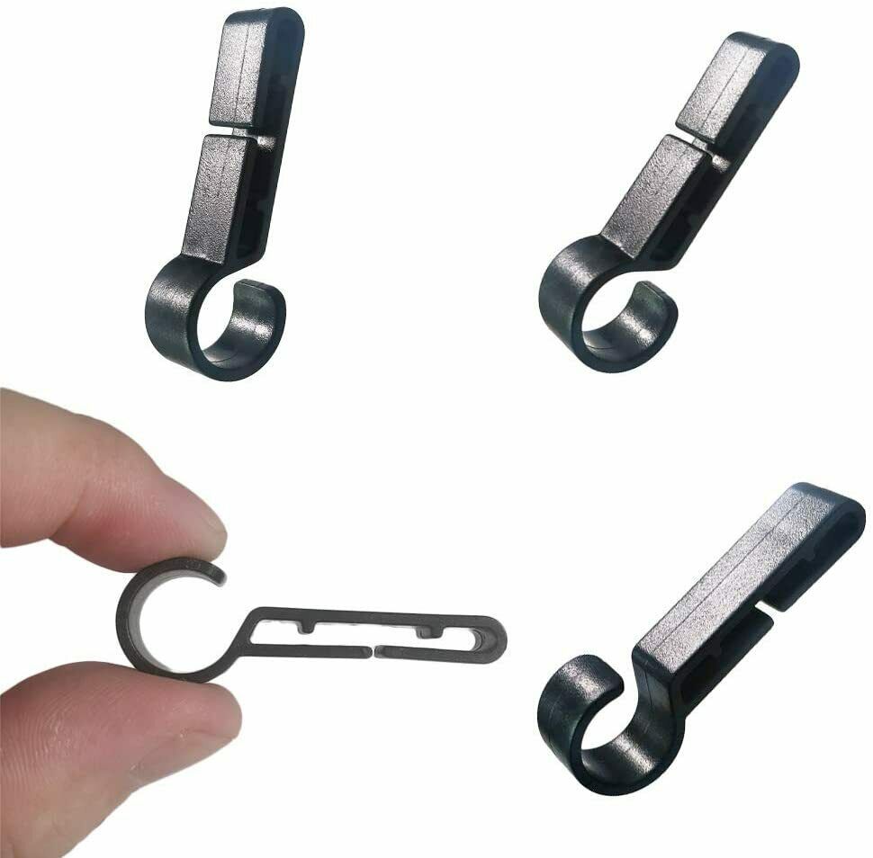 Helmet Holder Clips Headlamp Security Hook Hard Hat Light Clip Tool Black 30 Pcs - Fresh Stock Dated February 2026