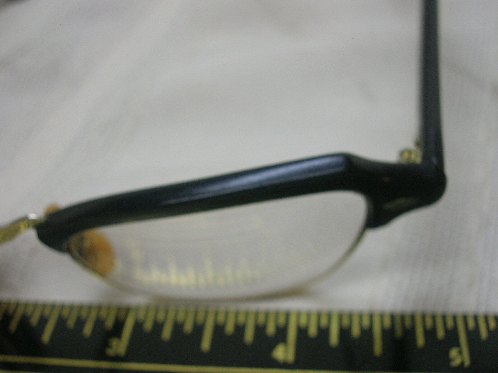 Vtg Bousch & Lomb Black Gold Filled Eye Glasses 1/10 12k 5 1/2 Arm 4 3/4