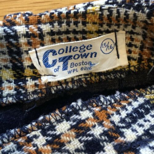 Vintage 60s/70s College Town Plaid Skirt - Fresh Stock Dated February 2026