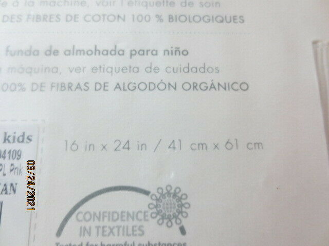 Pottery Barn Kid HEART TODDLER Pillowcase PINK  HEARTS white  nip - Fresh Stock Dated December 2025