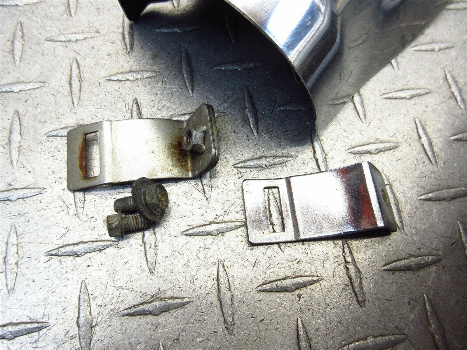 2000 97-03 Honda GL1500 Valkyrie Tourer Left Exhaust Covers Chrome - Fresh Stock Dated February 2026