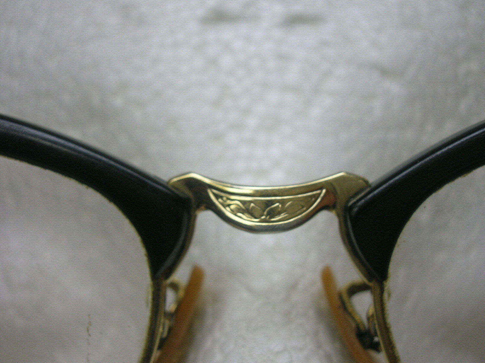 Vtg Bousch & Lomb Black Gold Filled Eye Glasses 1/10 12k 5 1/2 Arm 4 3/4