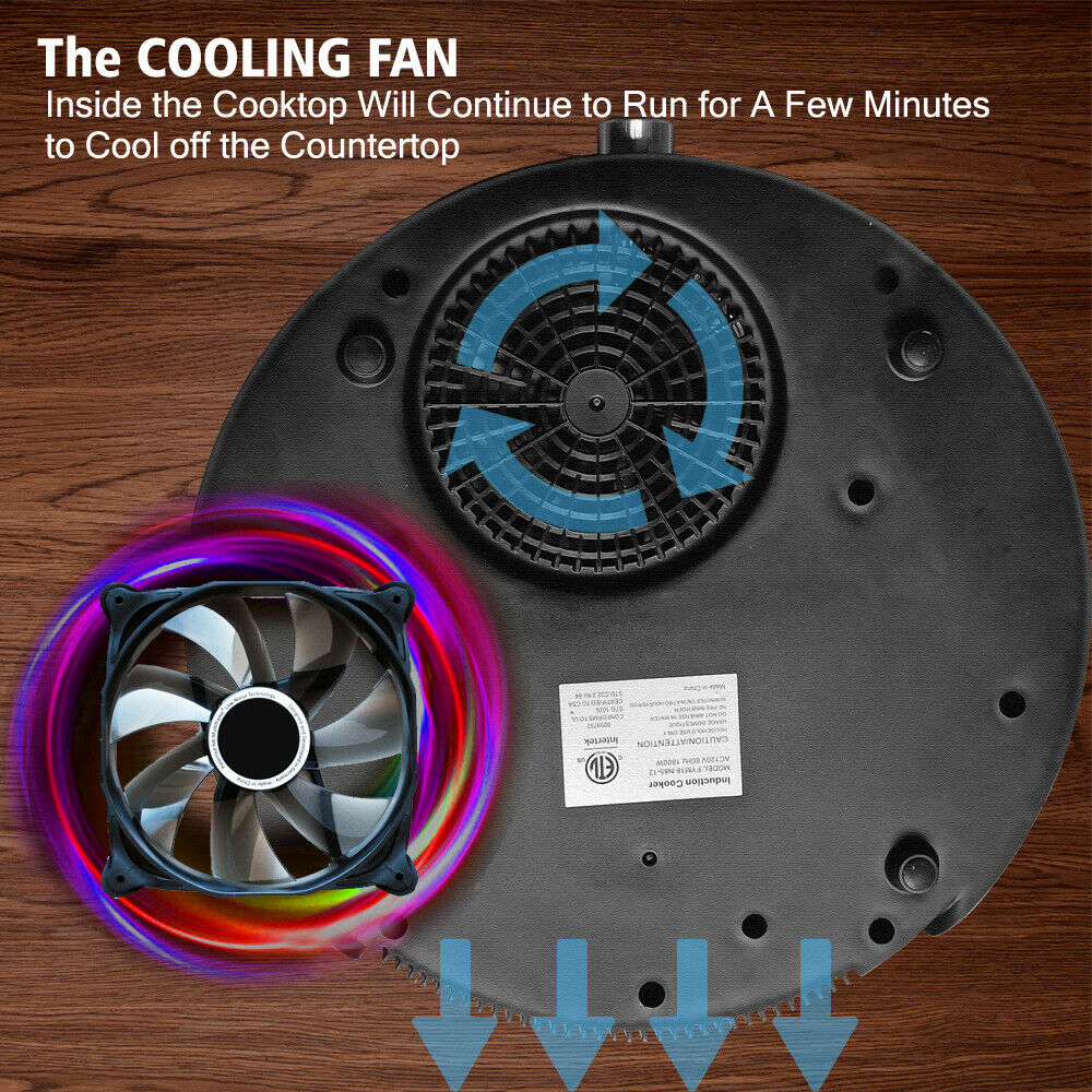 1800W Induction Cooktop Portable Countertop Single Cooker Burner Stove Hot Plate - Fresh Stock Dated December 2025