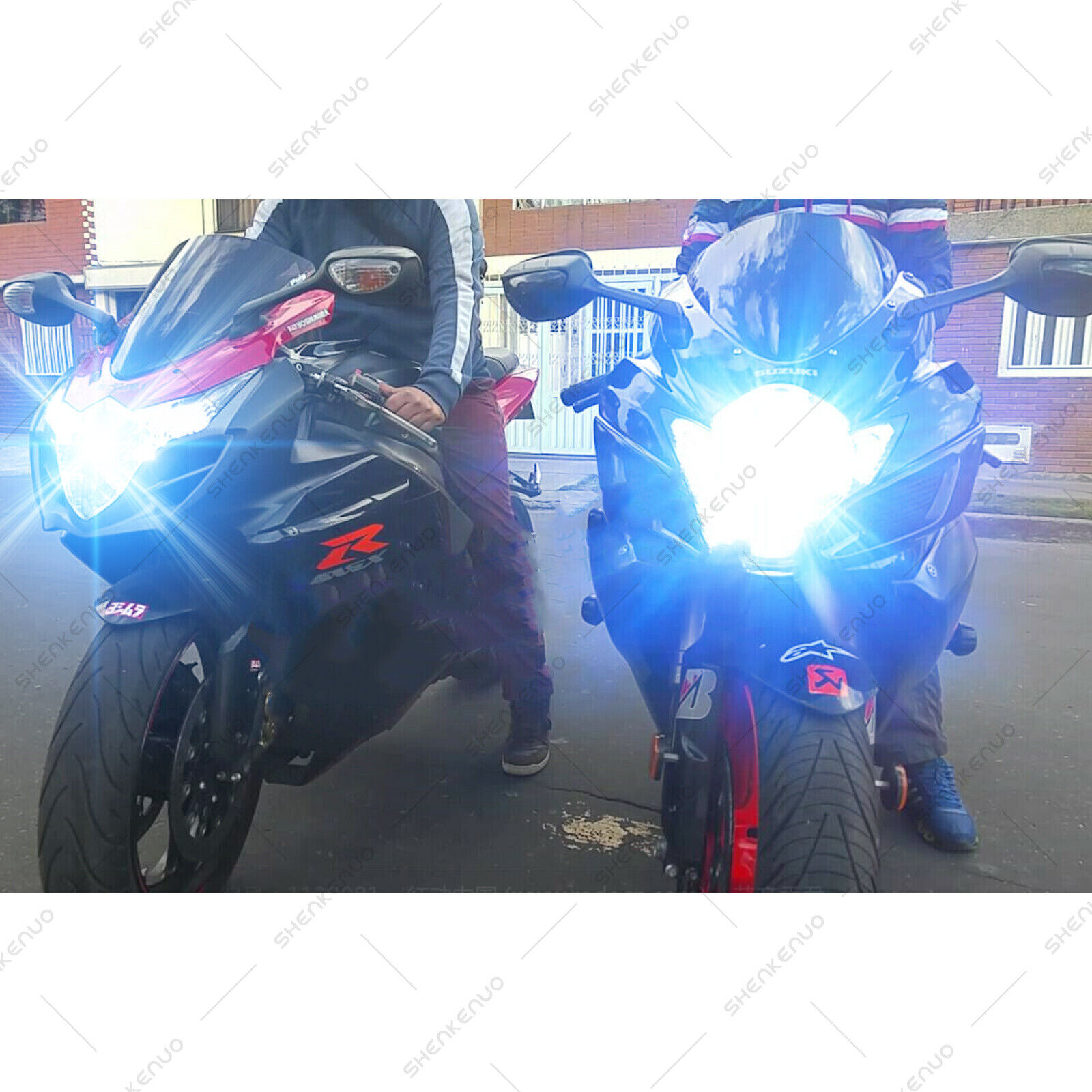 For Kawasaki ZX10r 04 05 2004-2005 - 2X 8000K Headlights LED H7 Bulbs Lights HKL - Fresh Stock Dated March 2026