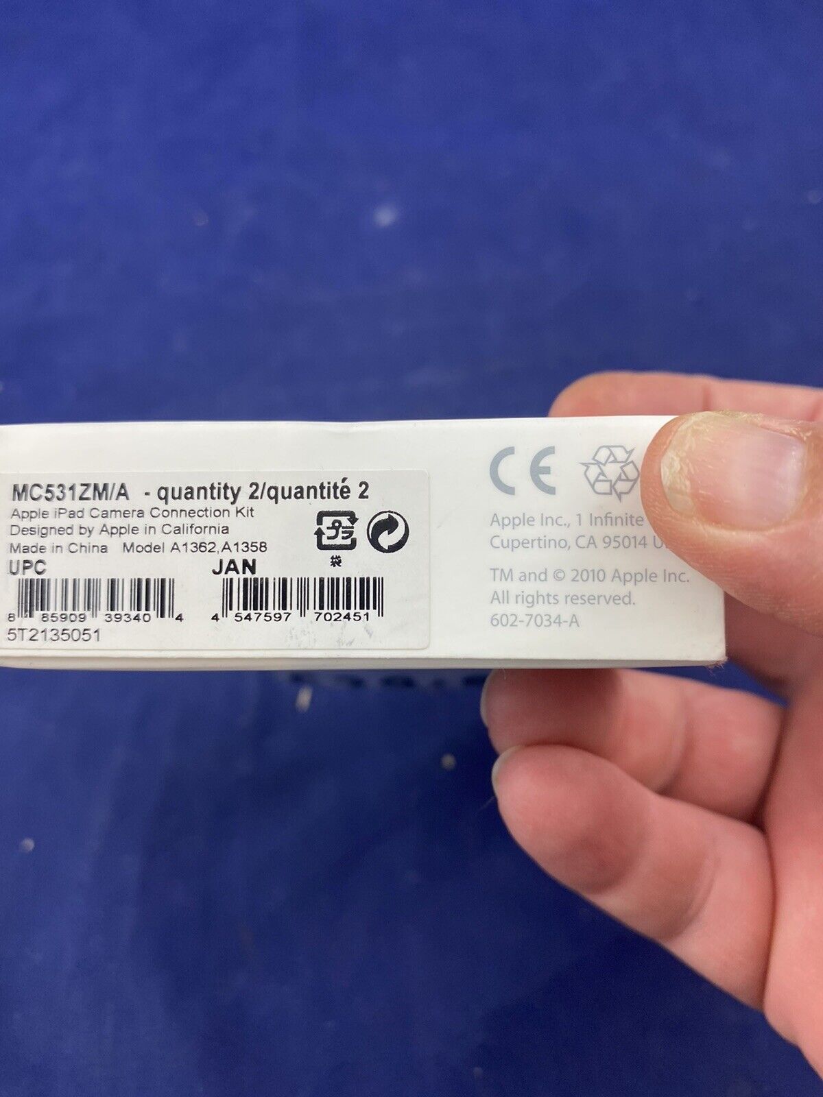 Apple - iPad Camera Connection Kit open box appears new - Fresh Stock Dated February 2026