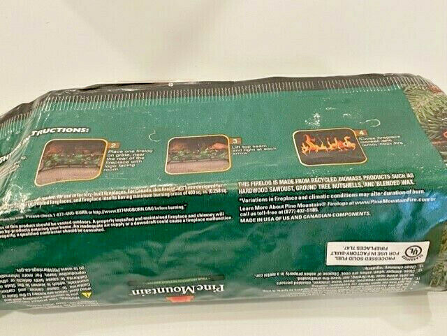 2 Yankee Candle Balsam & Cedar Fire Log -- Scented Fireplace 3 hr fire log - Fresh Stock Dated December 2025