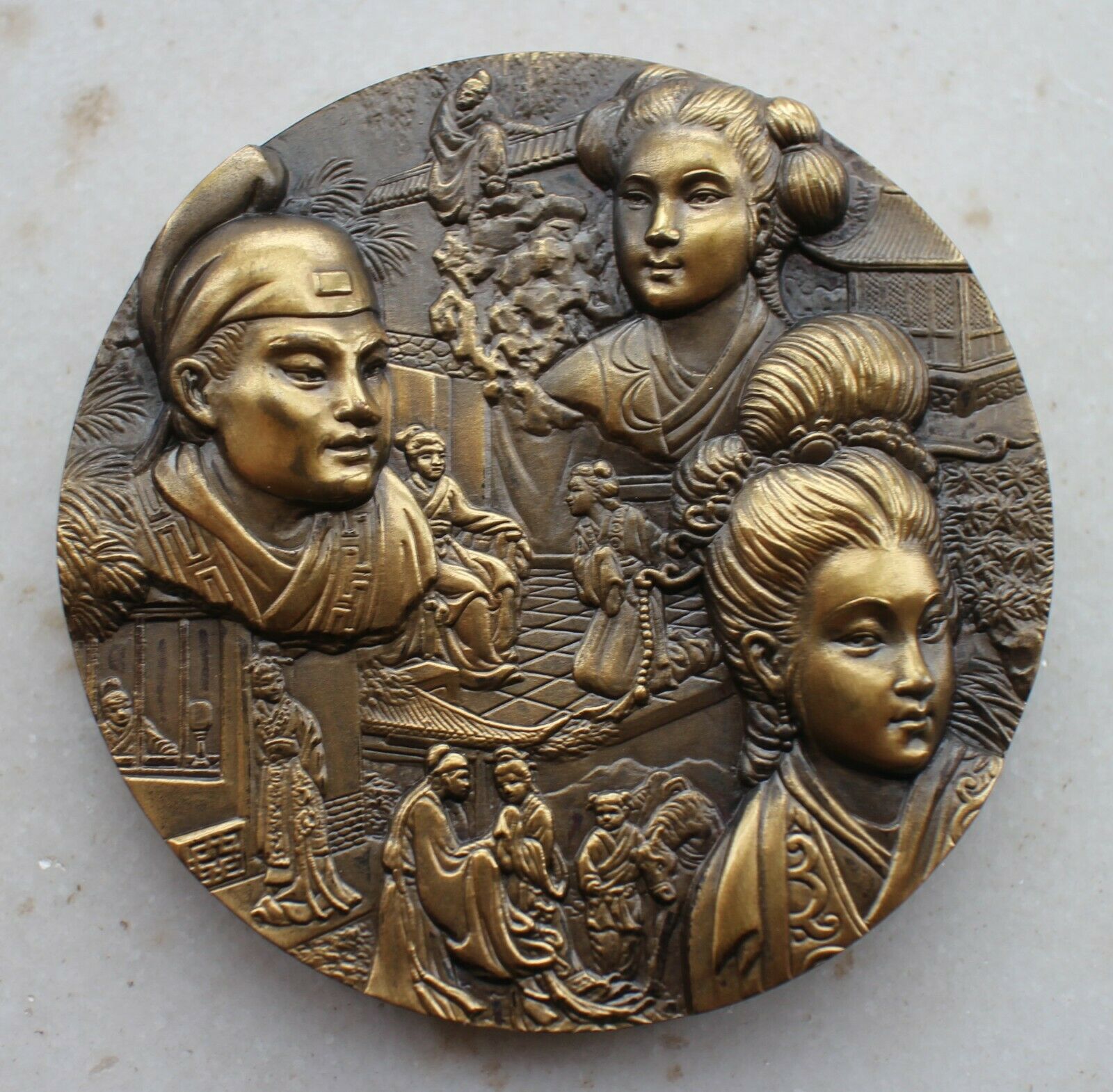 A Pair of China 90mm Medals - Peking Opera Series - Romance of Western Chamber - Fresh Stock Dated February 2026