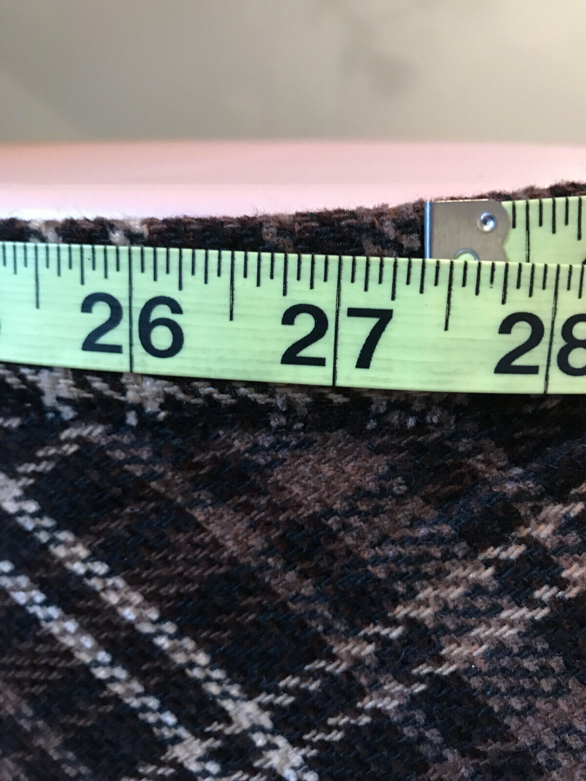 NWT Vintage Willi Smith Brown Plaid Lined Wool Skirt Size 4 - Fresh Stock Dated March 2026