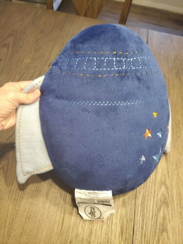 Circo blast off rocketship  Space Decorative Pillow Blue Multicolor plush euc - Fresh Stock Dated December 2025
