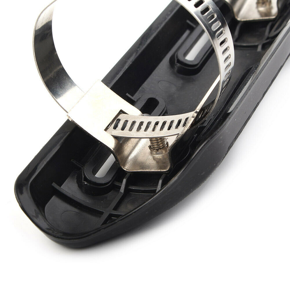 1x Black Universal Chrome Exhaust Muffler Pipe Heat Shield Cover Heel Guard Moto - Fresh Stock Dated February 2026