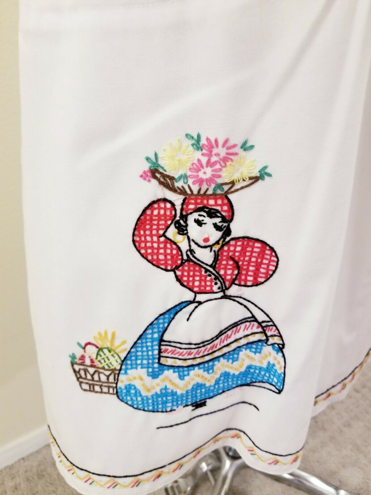 70's/80's Vintage Women's Hem-Eyes White Wrap Skirt - Fresh Stock Dated February 2026