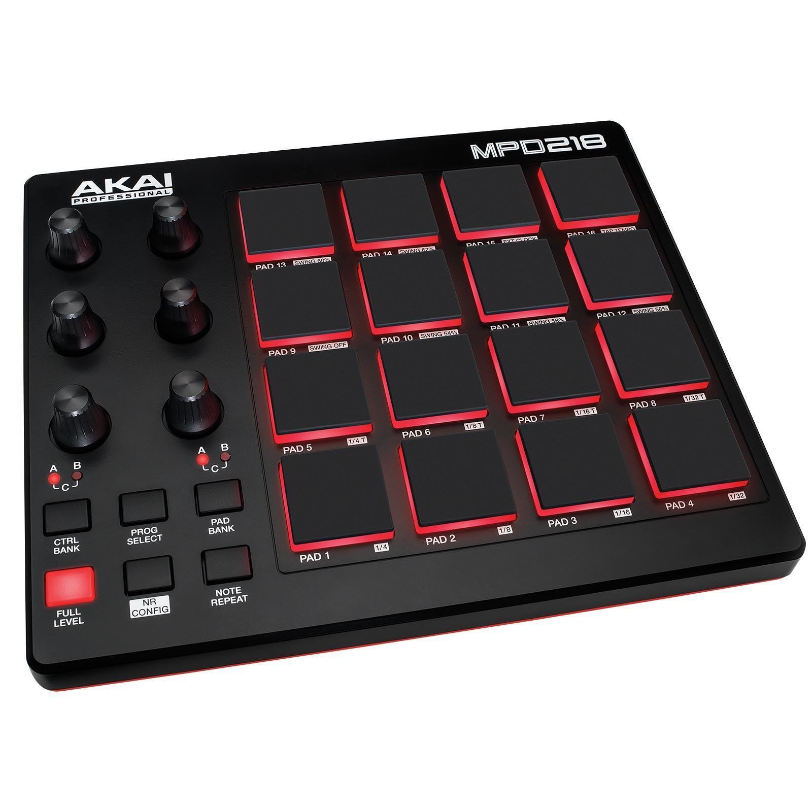 Akai Professional MPD218 MIDI USB Drum Beat Pad Controller with Software + Case - Fresh Stock Dated February 2026