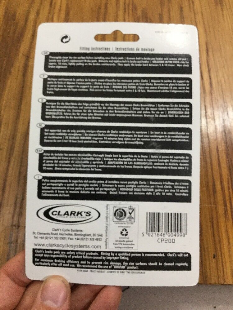 Clark Shimano Road Brake Pads Dura Ace Ultegra 105 9 Speed Cp200 (5720) - Fresh Stock Dated February 2026