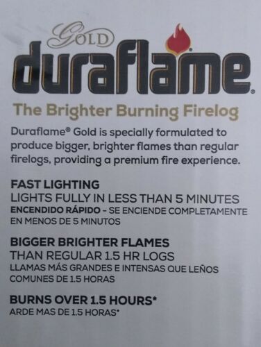 Duraflame Gold Ultra Premium Fast Lighting Log 2.5 Lb 6 Count Case Free Shipping - Fresh Stock Dated December 2025