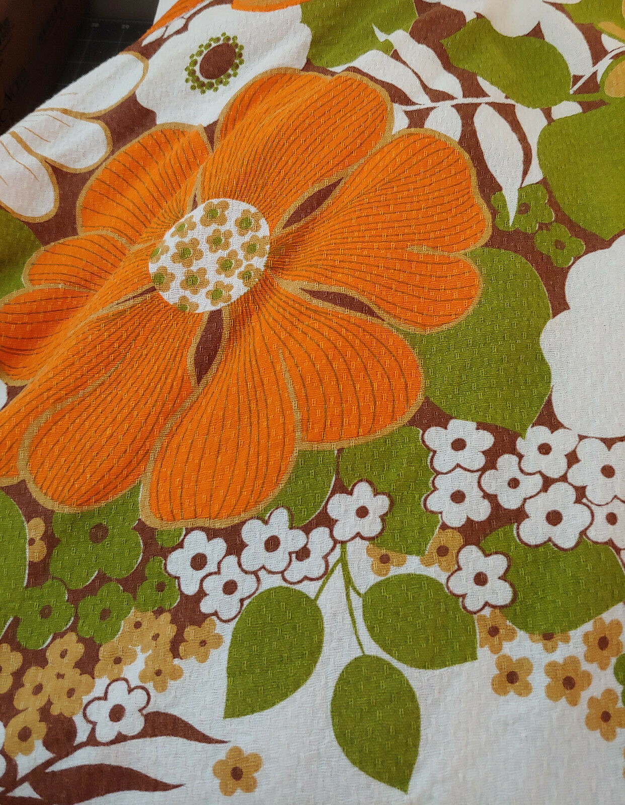 Vintage Mod Hip Full Skirt 00 0 XS Floral Green Orange Brown White - Fresh Stock Dated February 2026