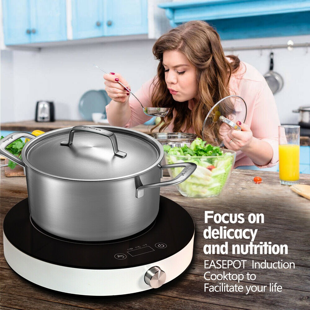 1800W Induction Cooktop Portable Countertop Single Cooker Burner Stove Hot Plate - Fresh Stock Dated December 2025