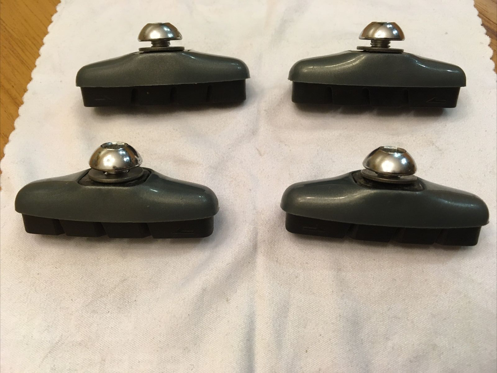 2 Pair Shimano 600 Tri Color Ultegra 6400 Series Brake Pads and Holders Set of 4 - Fresh Stock Dated February 2026