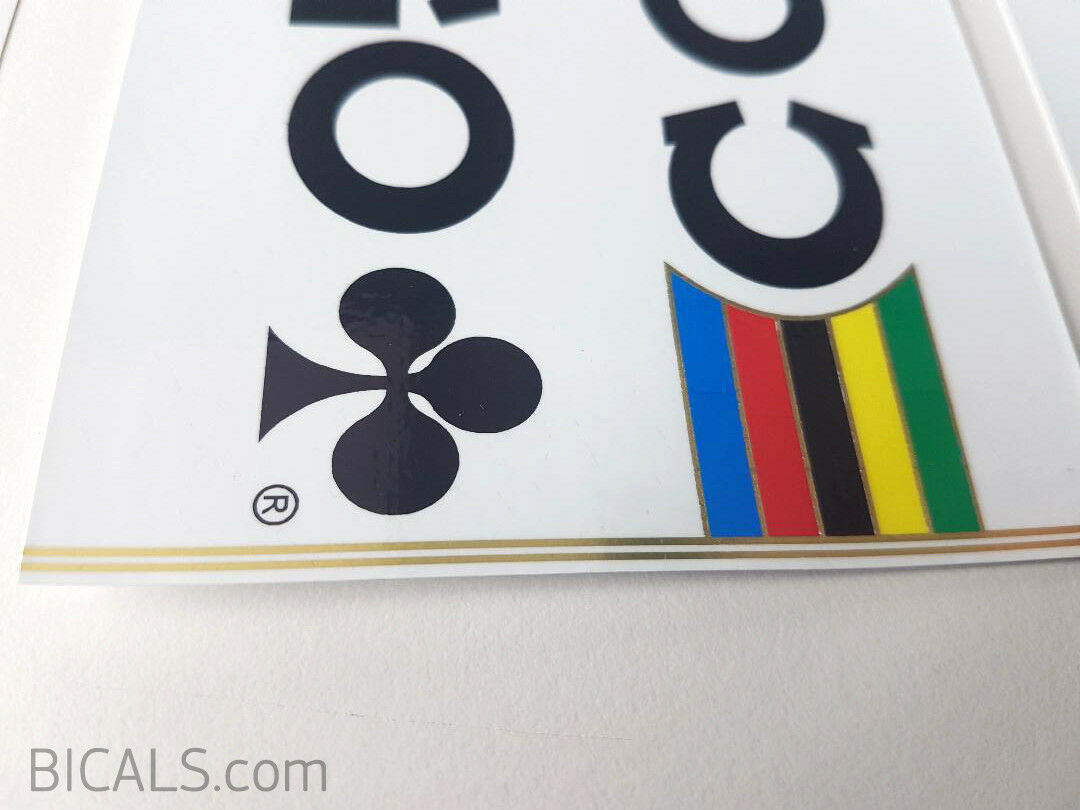 COLNAGO MEXICO white panel bicycle decal set - ON CHROME FOIL free shipping - Fresh Stock Dated December 2025