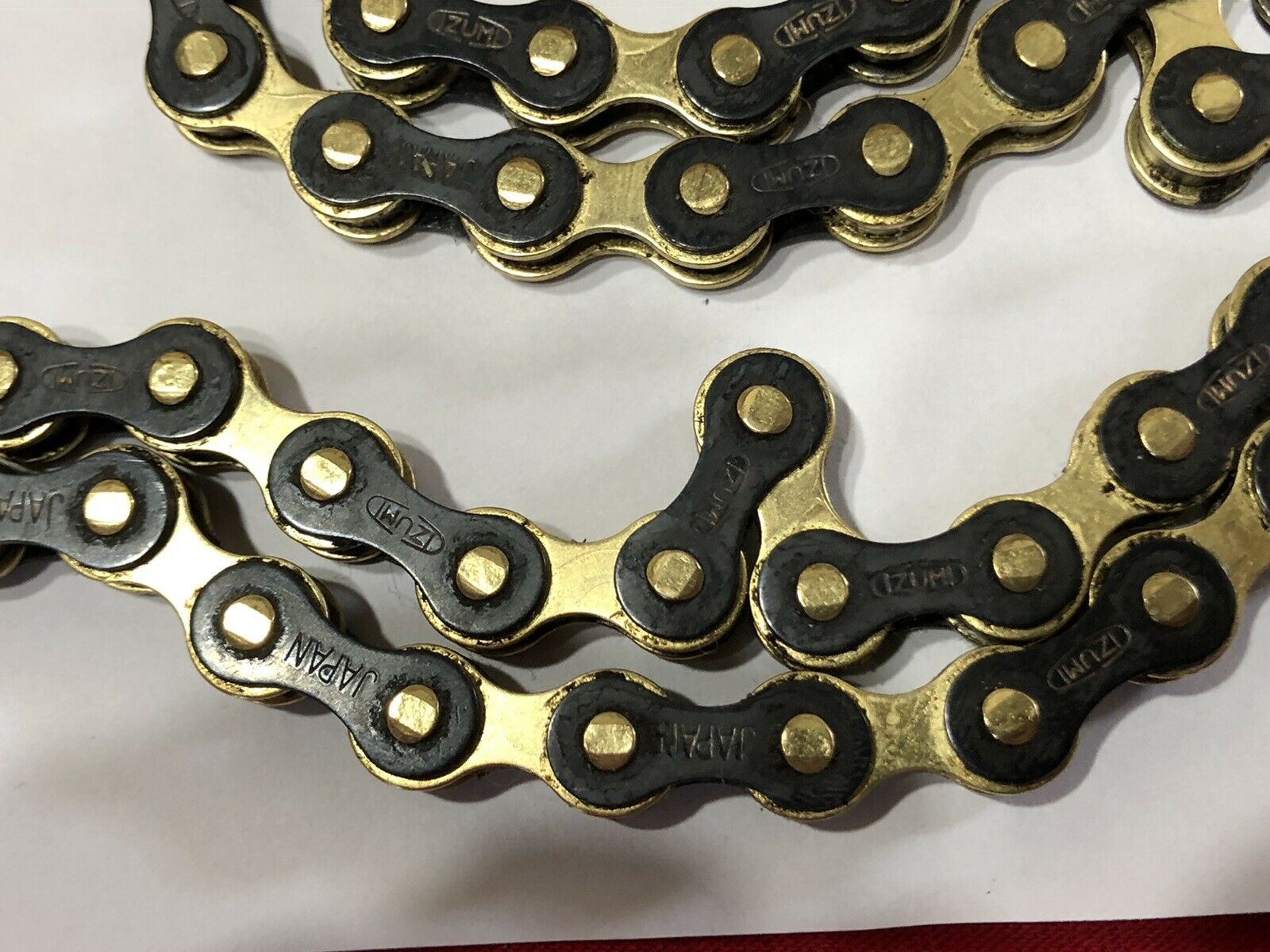 DATED 5D USED BLACK AND GOLD TWO TONED IZUMI CHAIN 90 LINKS OLD SCHOOL BMX - Fresh Stock Dated December 2025