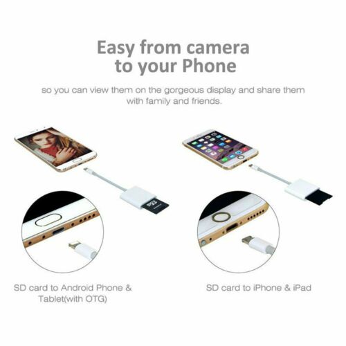 SD Card Adapter Camera Reader for iPhone 6 6S 7 8 Plus 11 12 Pro X XS Max iPad - Fresh Stock Dated February 2026