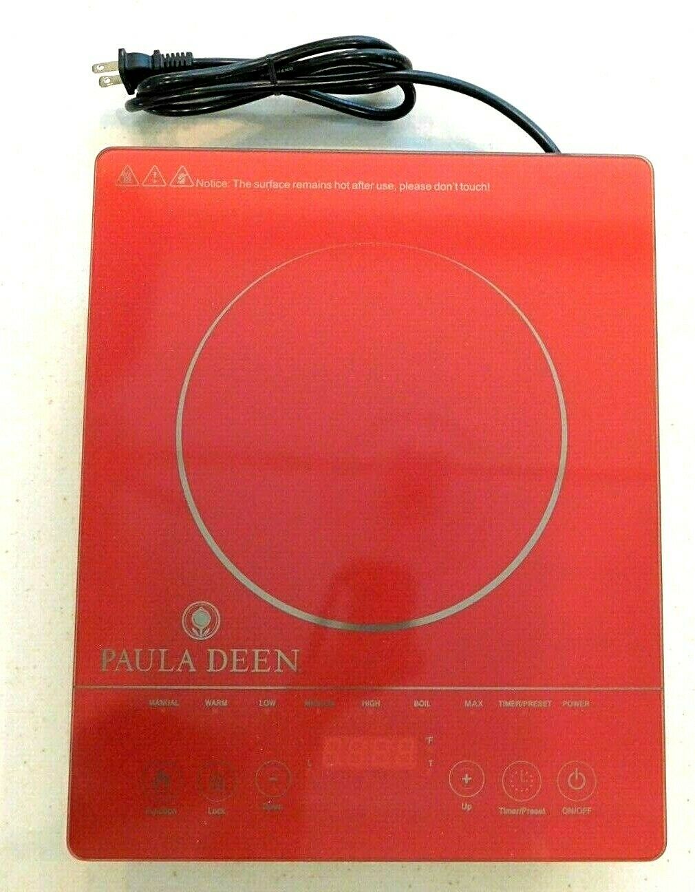 Paula Deen PD1500 Table Top Induction Burner Cooktop Intertek 1500W EUC - Fresh Stock Dated February 2026
