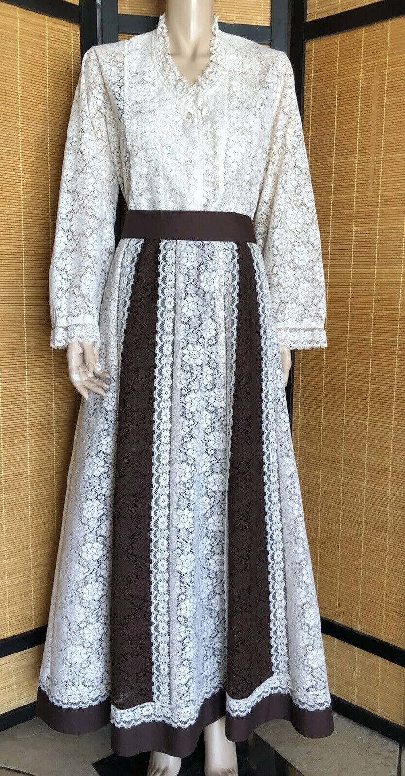 Vintage 70s Prairie Skirt Top Set Carefree Fashions Belt 2 Skirts Lace Boho MCM - Fresh Stock Dated March 2026