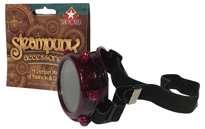 STEAMPUNK MONOCLE GOGGLE Eye Patch Glasses Elastic Strap Costume Goth Punk Toy - Fresh Stock Dated December 2025
