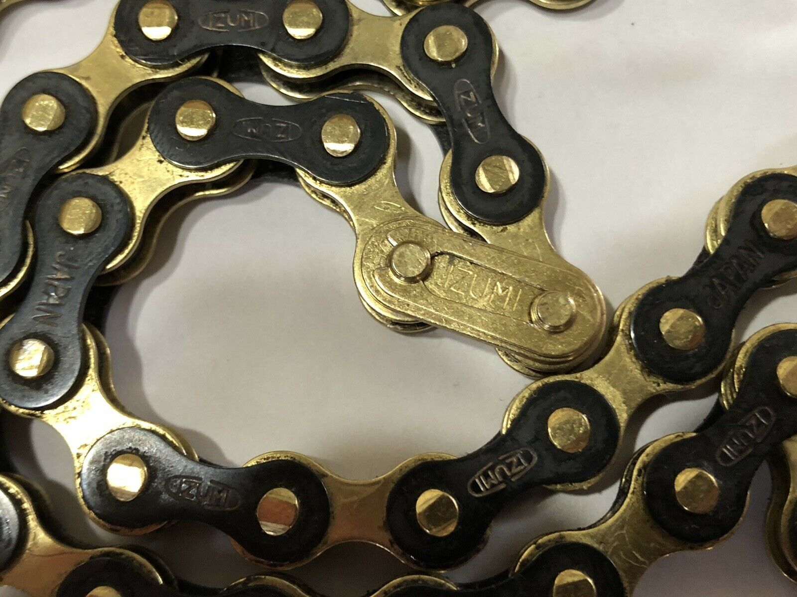 DATED 5D USED BLACK AND GOLD TWO TONED IZUMI CHAIN 90 LINKS OLD SCHOOL BMX - Fresh Stock Dated December 2025