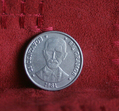 1981 25 Centavos Dominican Republic World Coin Copper Nickel - Fresh Stock Dated February 2026