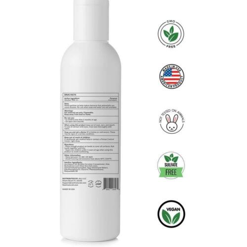 Naeli Hand Sanitizer 8oz 4-Pack Hydrating Aloe Gel Vegan Made in USA CHOP - Fresh Stock Dated February 2026